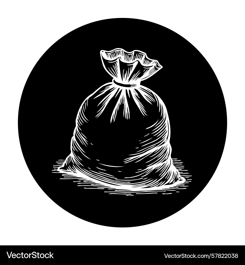 Depicting a sack bag or container isolated within Depicting a sack bag or container isolated within Vector Image