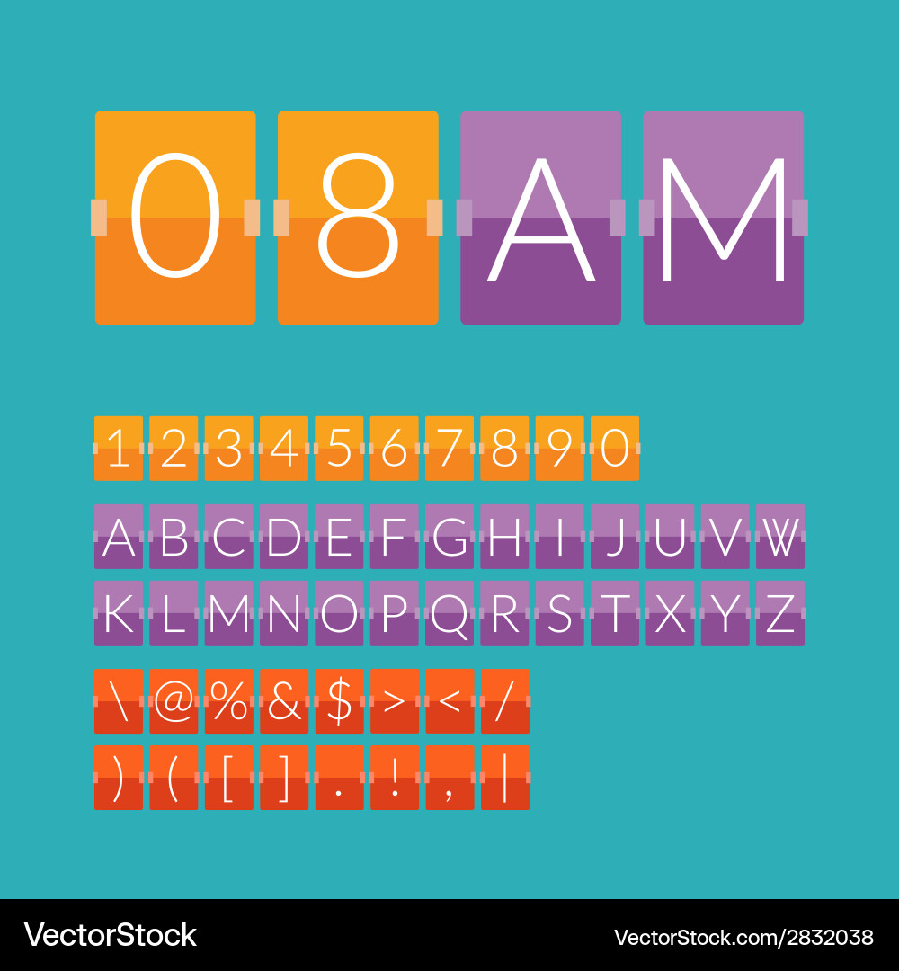 Flat countdown timer vector image