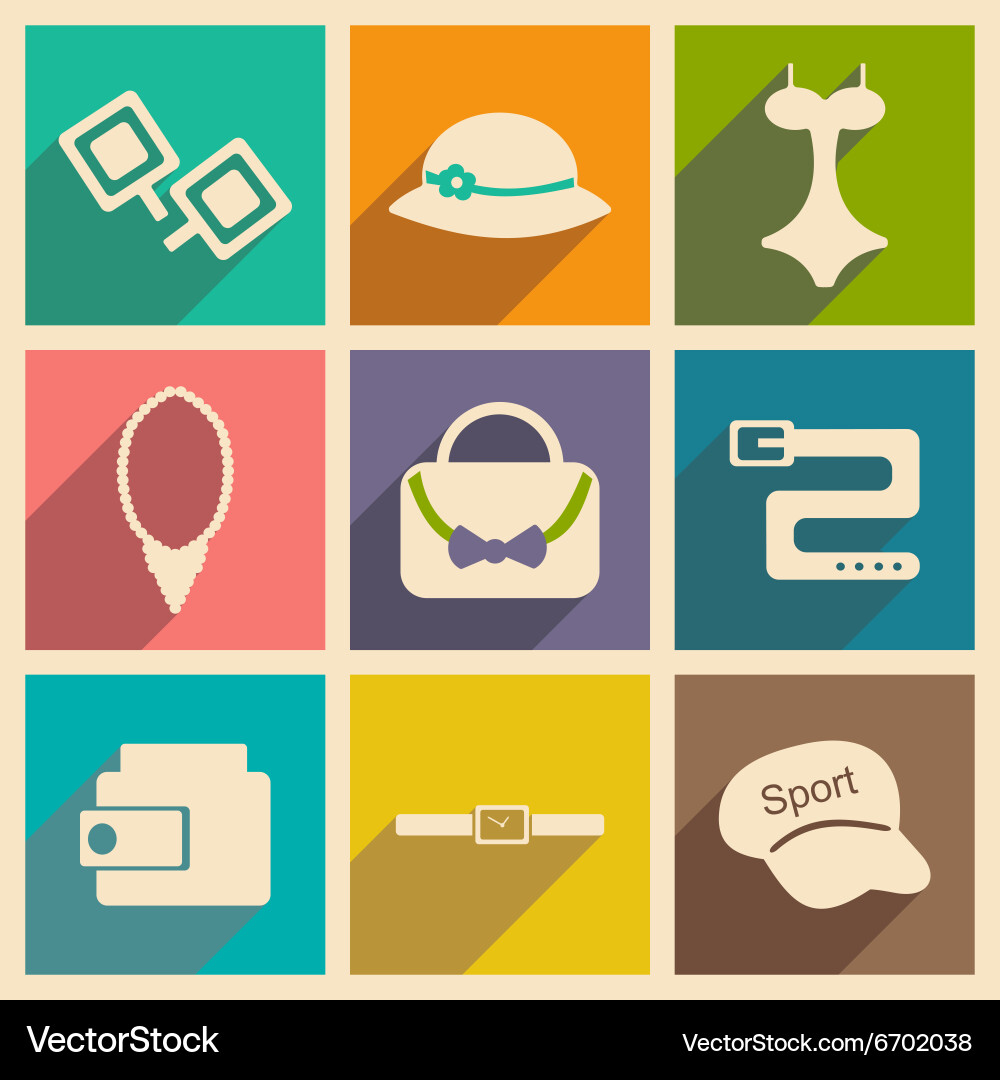Flat with shadow concept and mobile application vector image