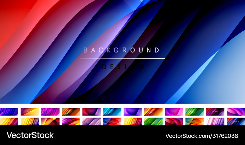 Fluid gradient waves with shadow lines modern Fluid gradient waves with shadow lines modern vector image