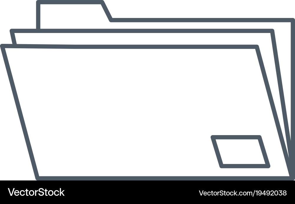 Folder document symbol Vector Image