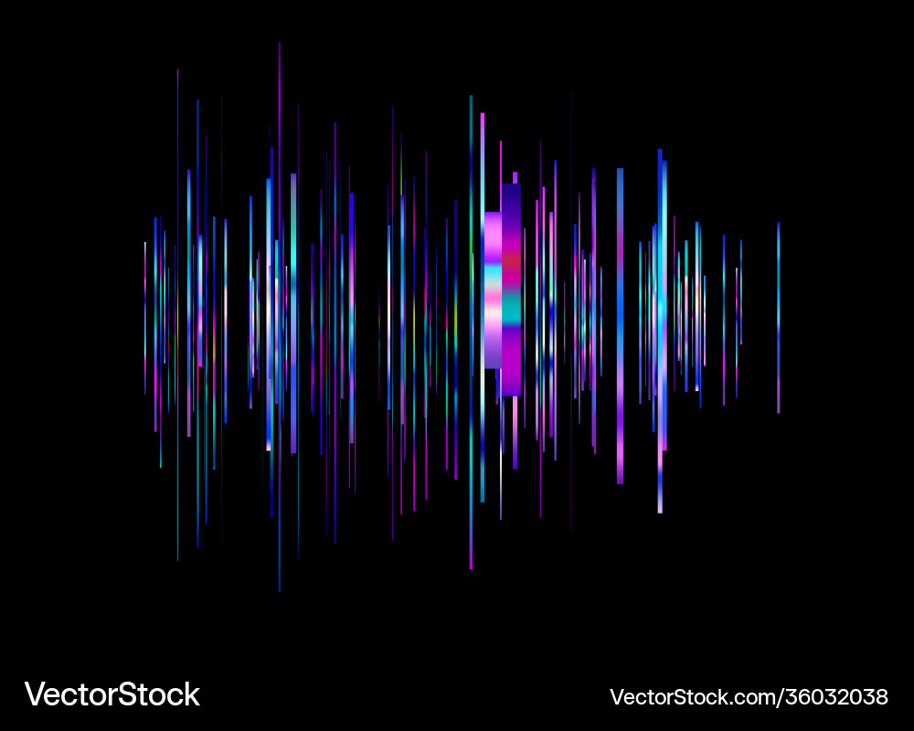 Glitchy Line Art Pattern Vector Image