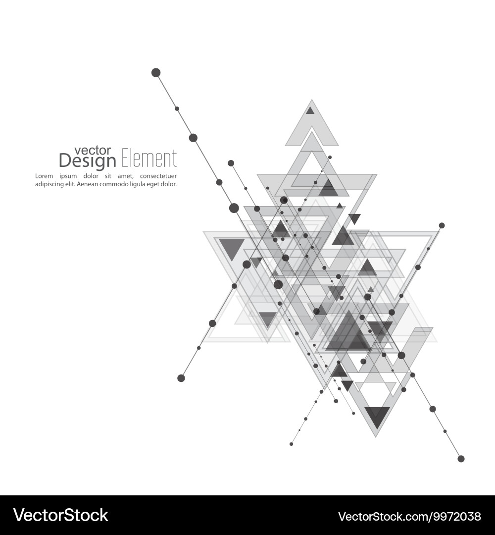 Intersecting Geometric Shapes vector image
