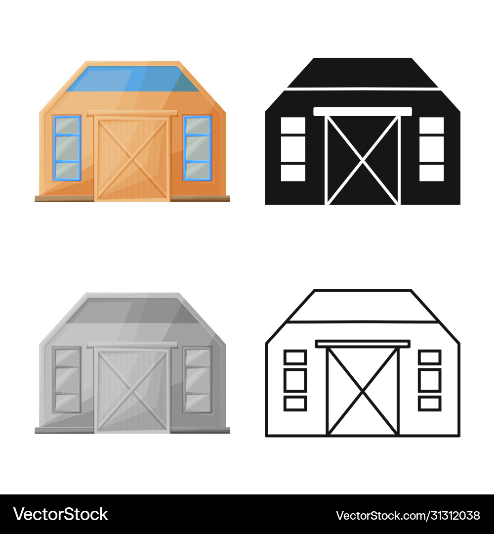 Isolated object hangar and logistic logo Vector Image