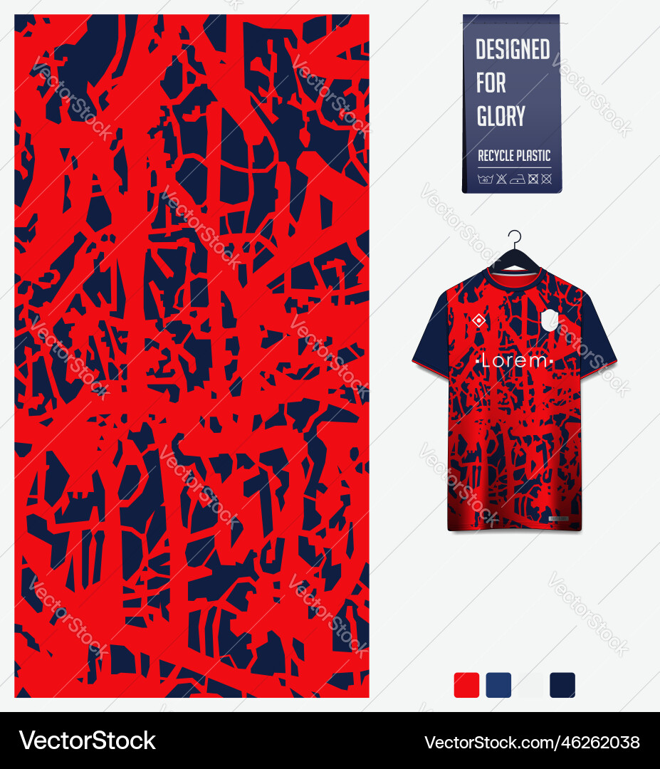 Red Soccer Kit Pattern - Scratch Texture vector image