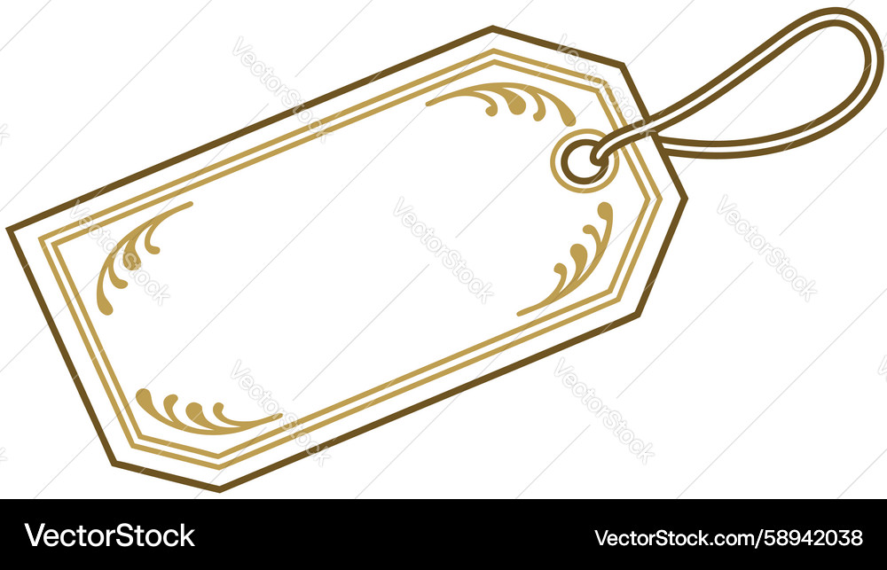 Simple rectangular blank label versatile text Vector Image