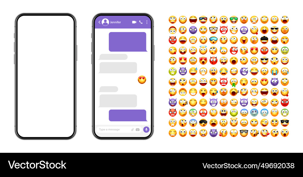 Smartphone messaging app user interface design Smartphone messaging app user interface design vector image