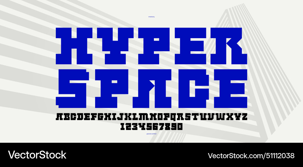Technology and future style display font Technology and future style display font vector image