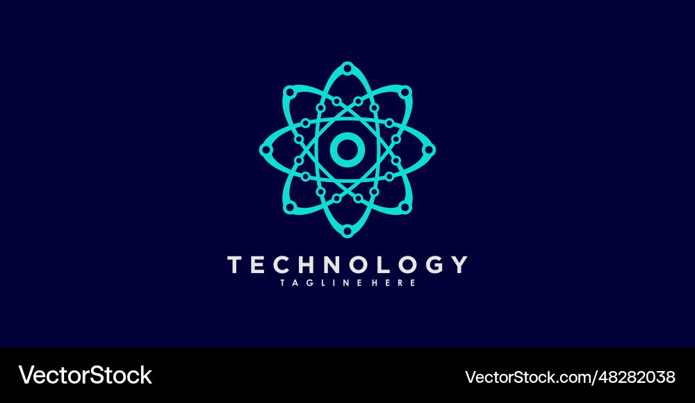 Technology logo design with gradient abstract Technology logo design with gradient abstract vector image