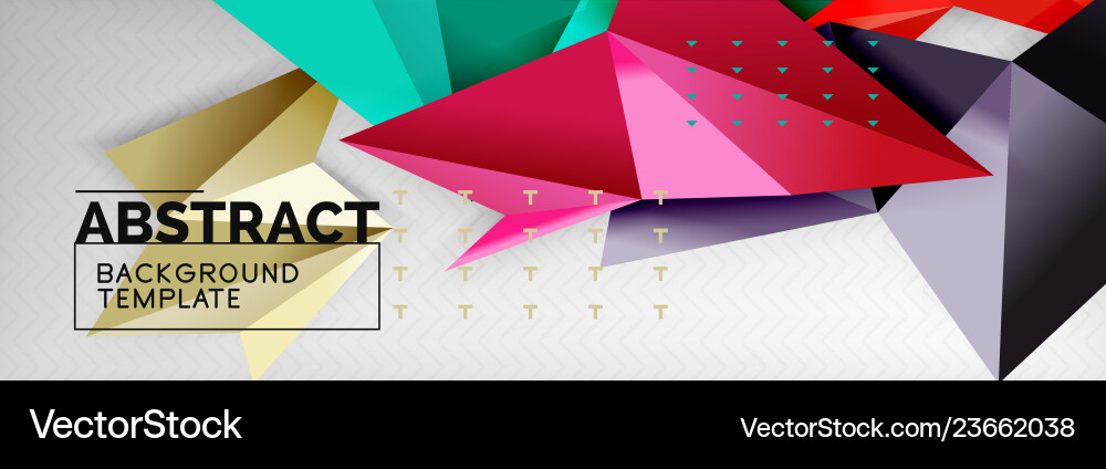 Triangles background techno template Vector Image