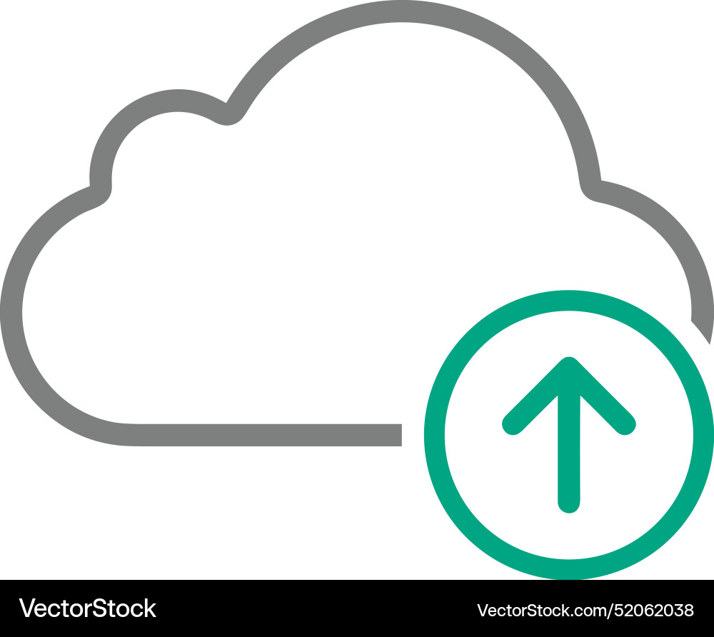 Upload outline icon symbol image Vector Image