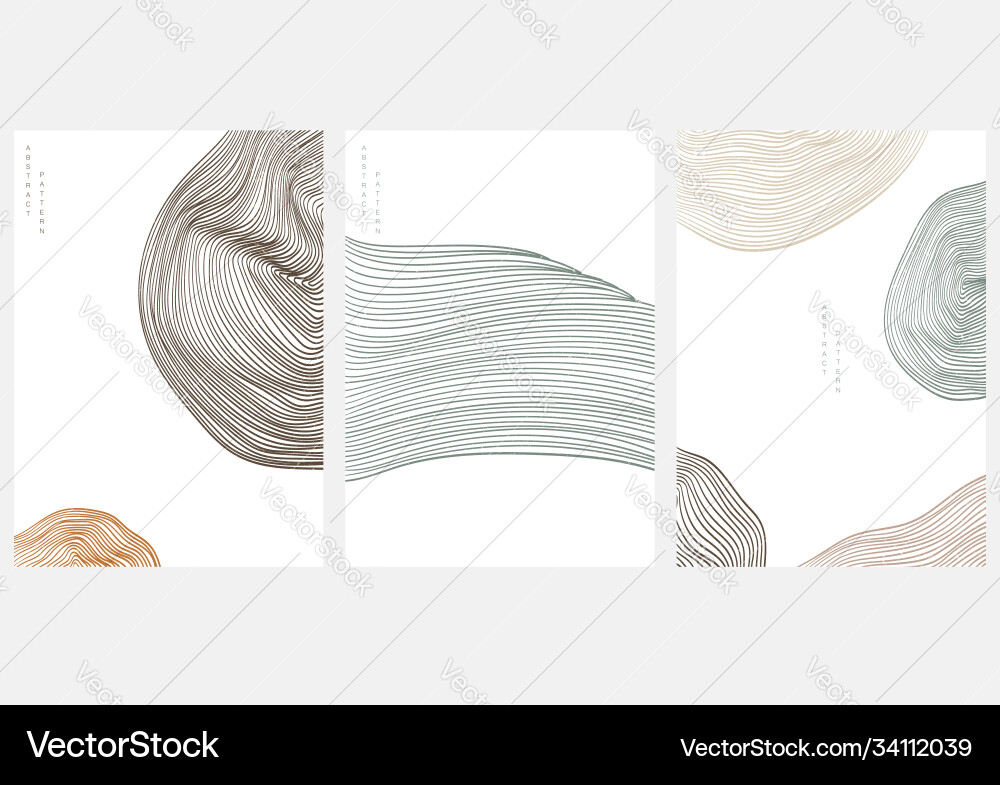 Abstract landscape background with line pattern vector image