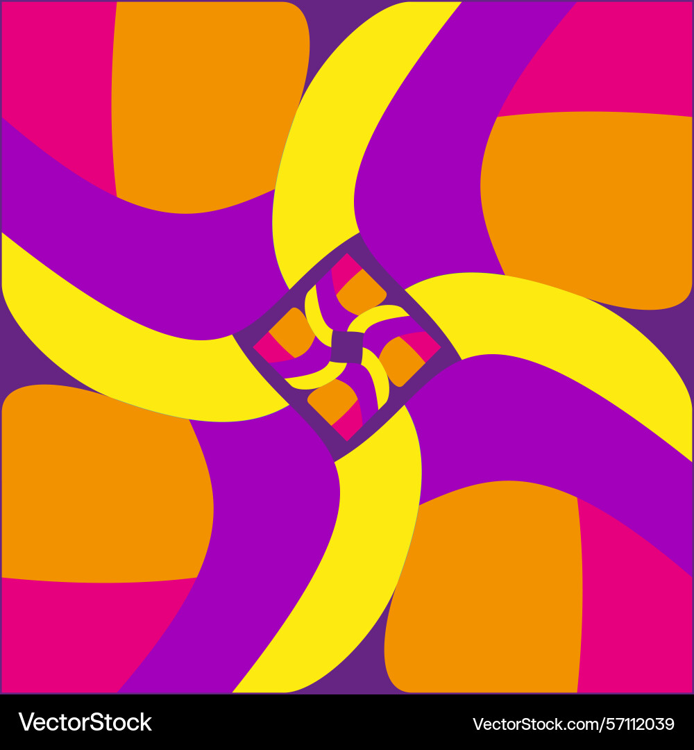 Abstract square pattern bold color swirls Abstract square pattern bold color swirls Vector Image