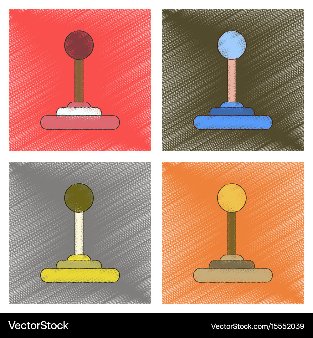 Assembly flat shading style joystick vector image