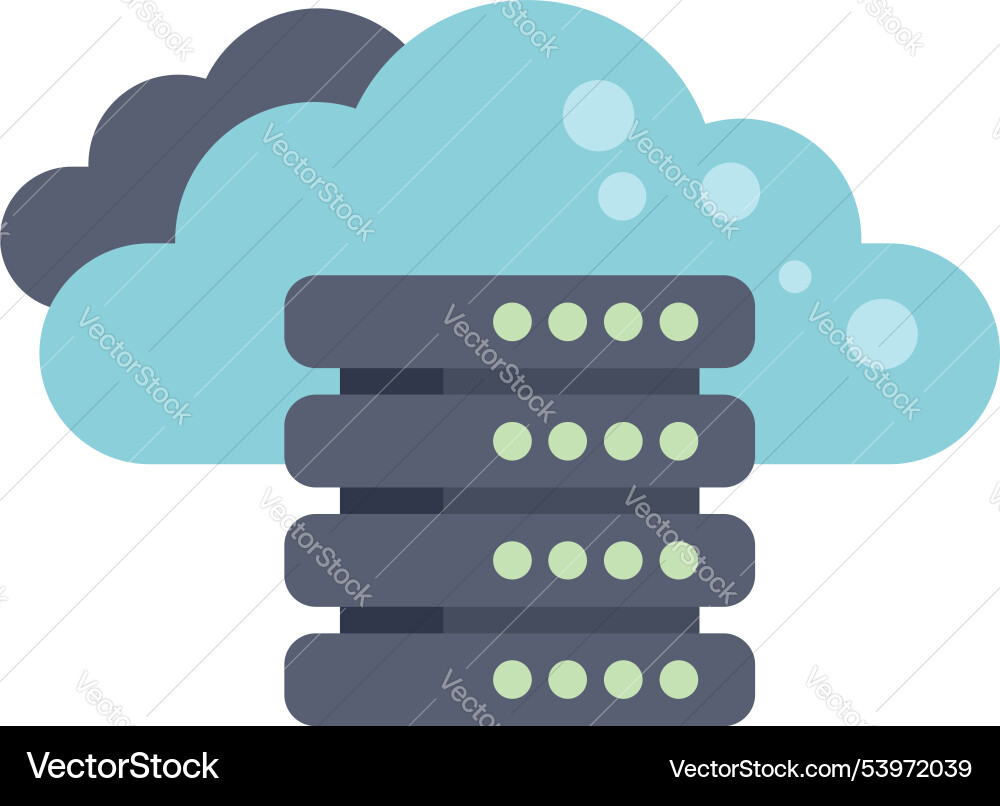 Cloud computing data storage server network Cloud computing data storage server network vector image