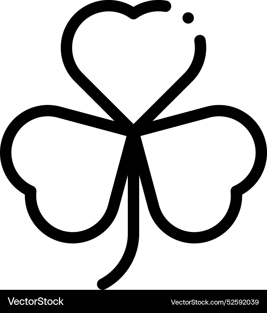 Clover icon thin linear style design isolated Clover icon thin linear style design isolated vector image