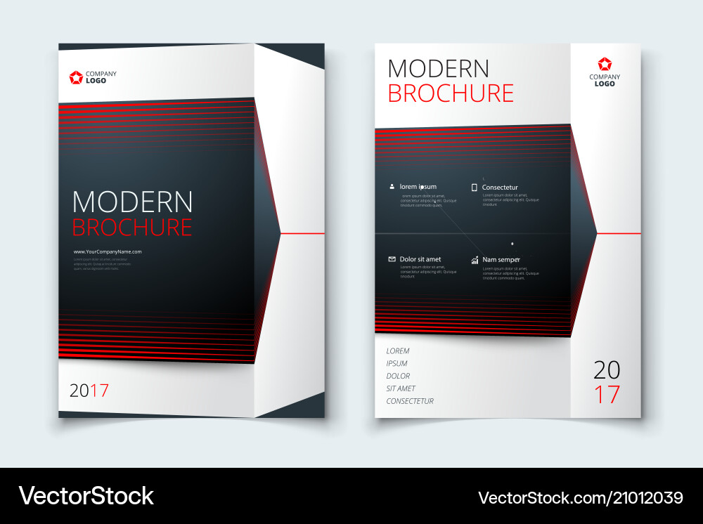 Corporate business annual report cover brochure Corporate business annual report cover brochure vector image
