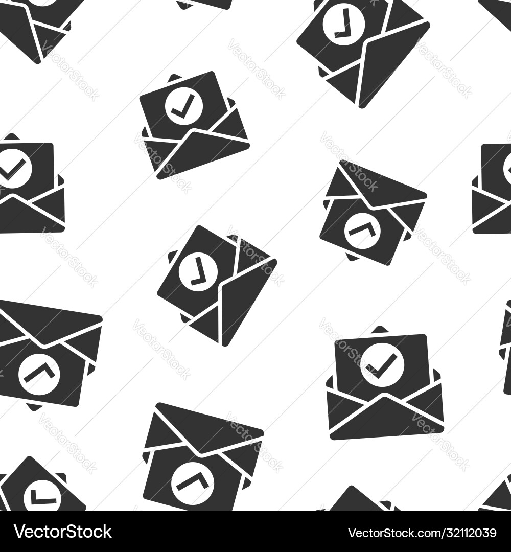 Envelope with confirmed document icon in flat Envelope with confirmed document icon in flat Vector Image