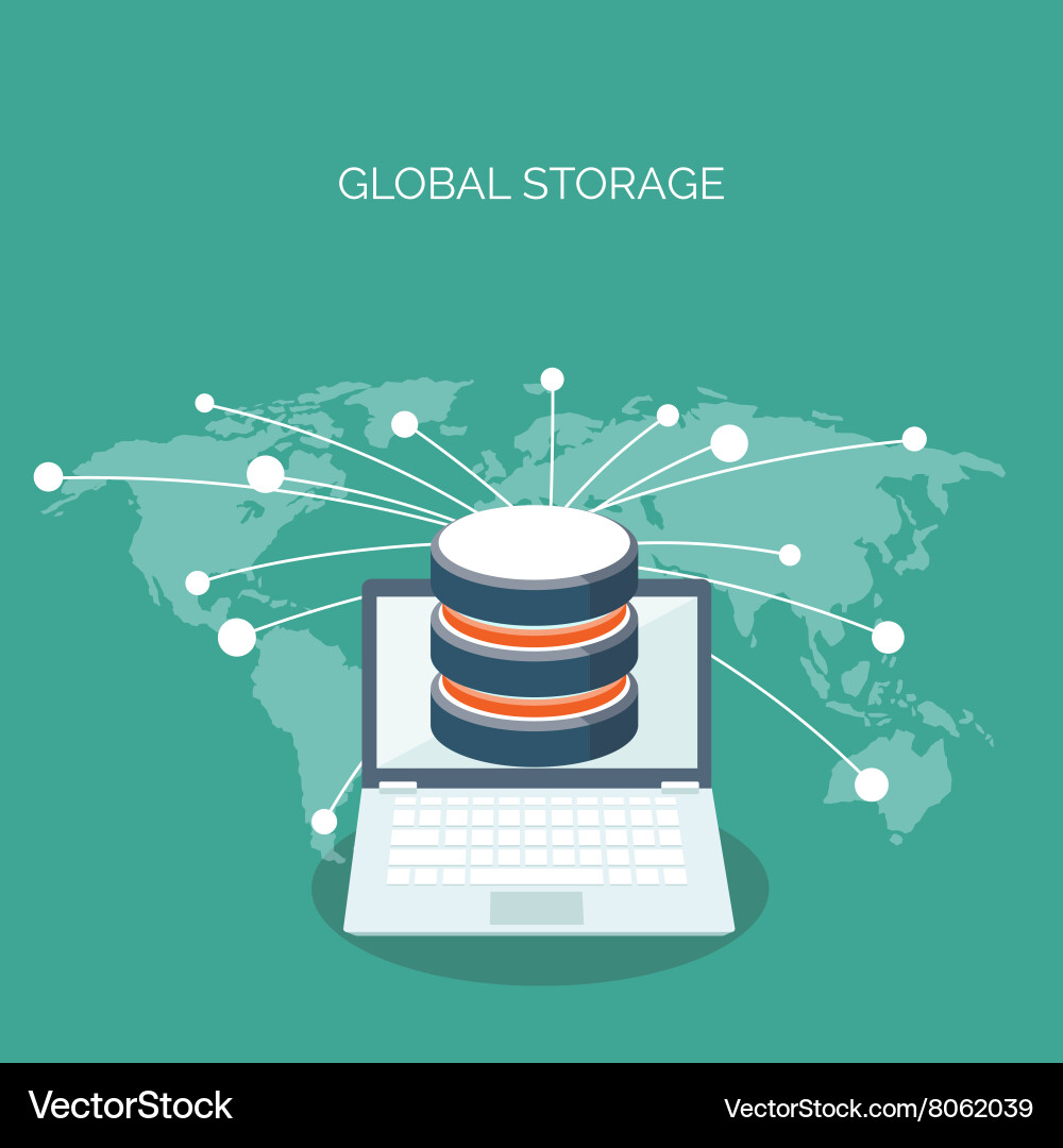 Flat cloud computing Vector Image