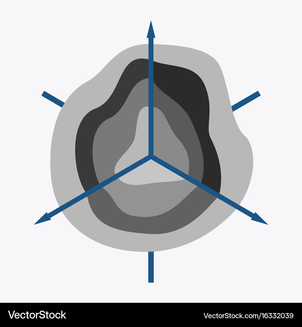 Flat icon on stylish background graph vector image