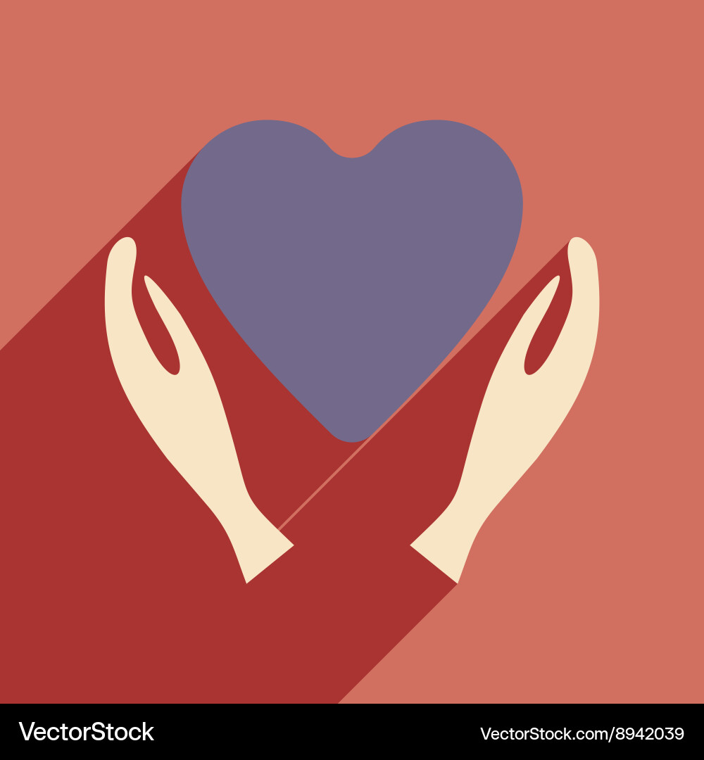 Flat with shadow icon and mobile application Vector Image