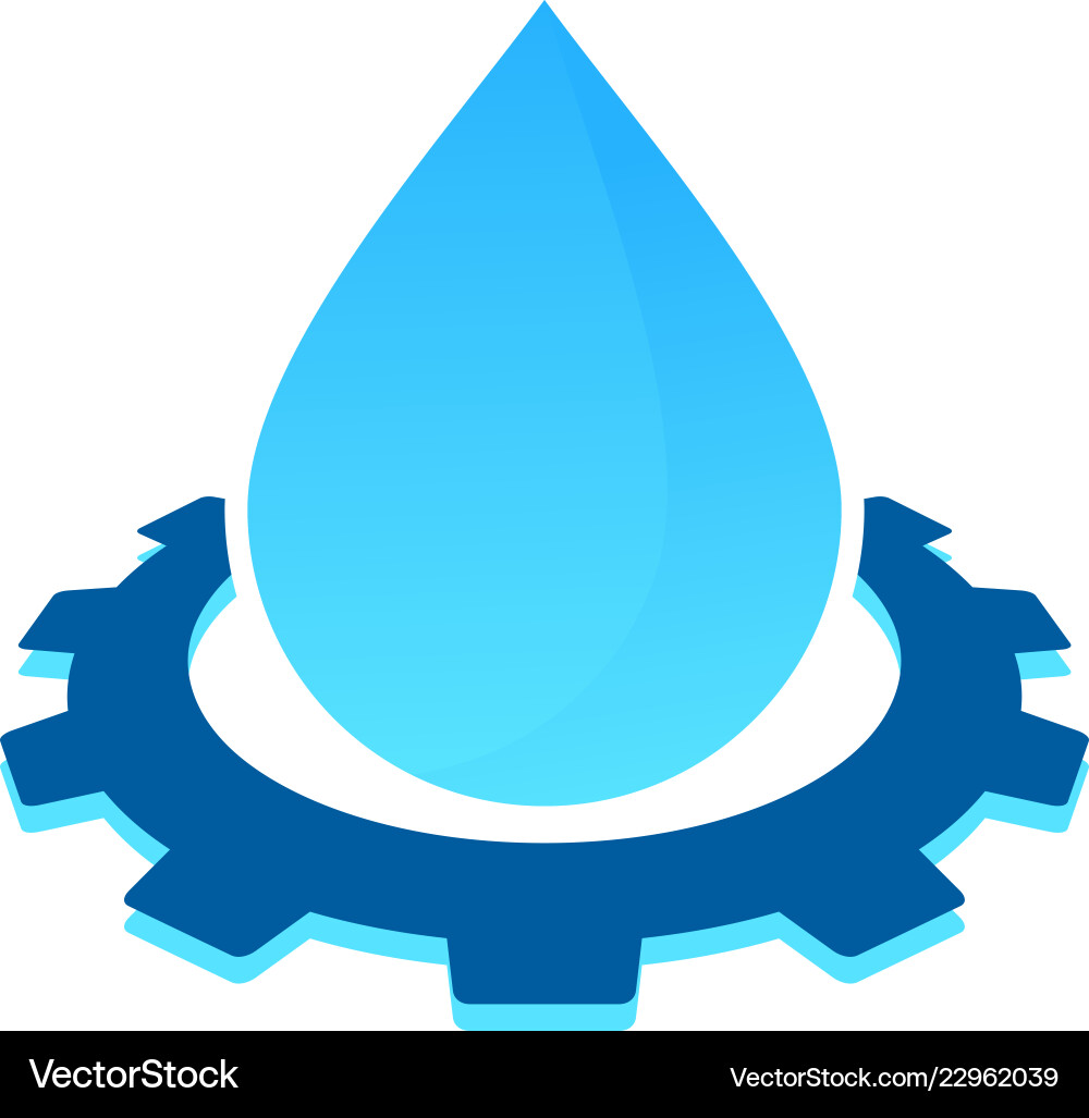 Industrial Water Logo Concept Vector Image