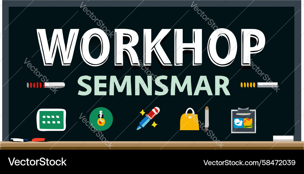 Learning & Workshop Concepts Vector Image