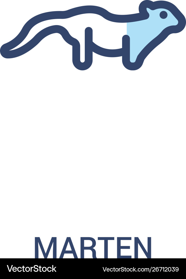 Marten concept 2 colored icon simple line element Vector Image