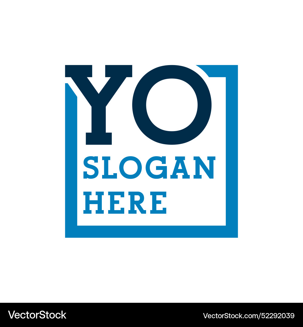Minimal initials logo letters y and o yo initial Vector Image