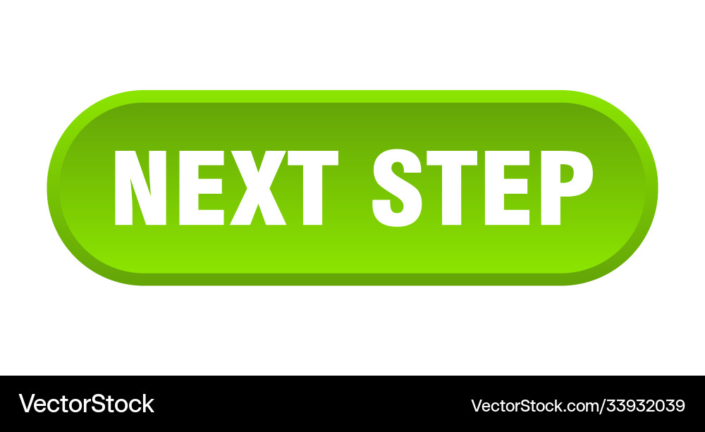 Next step button rounded sign on white background vector image