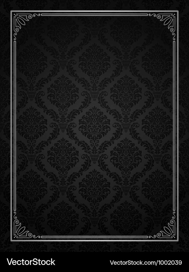 Ornamental frame with seamless pattern vector image