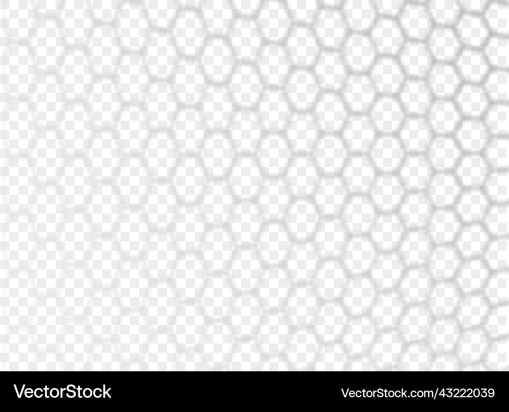 Overlay shadow of hexagonal rabitz net fence Overlay shadow of hexagonal rabitz net fence vector image