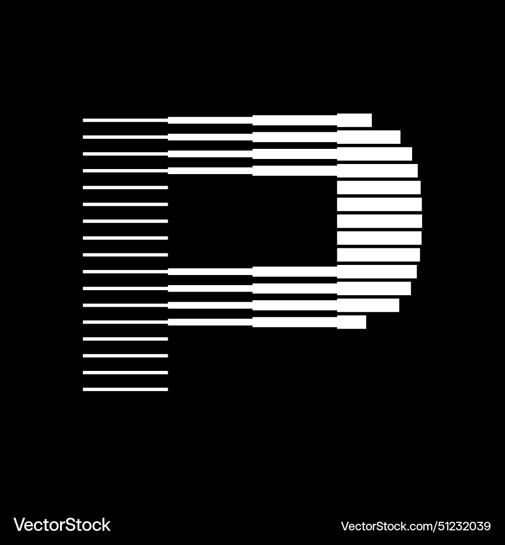 P letter lines logo icon Royalty Free Vector Image