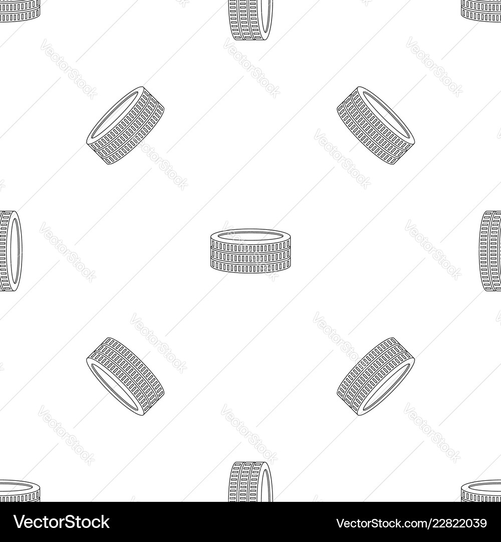 Round coin pattern seamless Round coin pattern seamless vector image