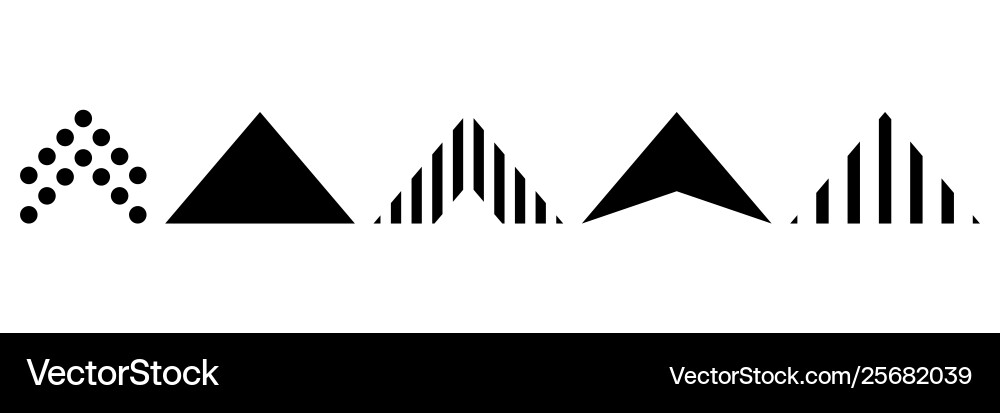 Scroll up a set icons isolated against Scroll up a set icons isolated against vector image