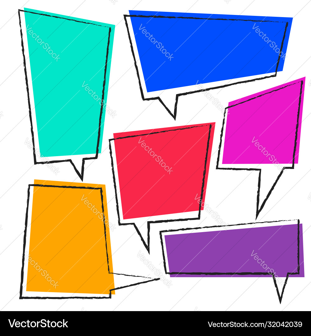 Set bubbles for text vector image