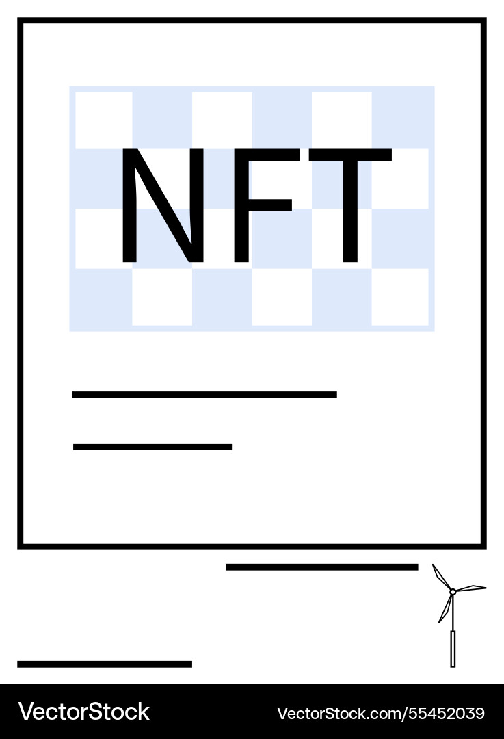 Textured nft concept with grid design and minimal Textured nft concept with grid design and minimal vector image