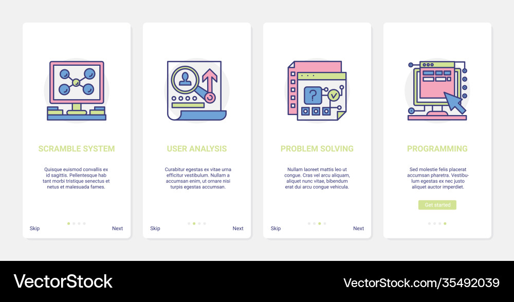 User analysis digital system programming vector image