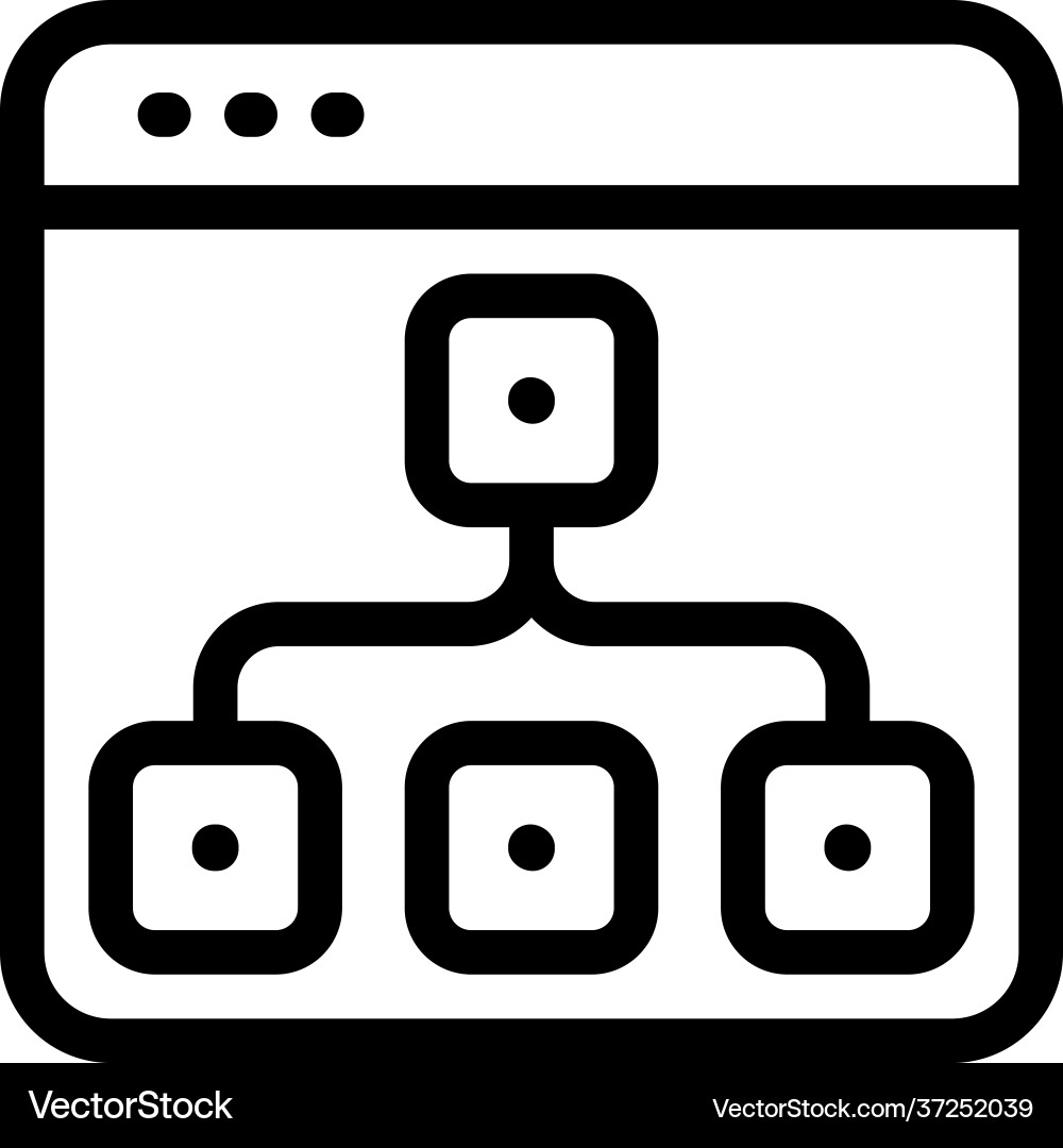 Website hierarchy vector image