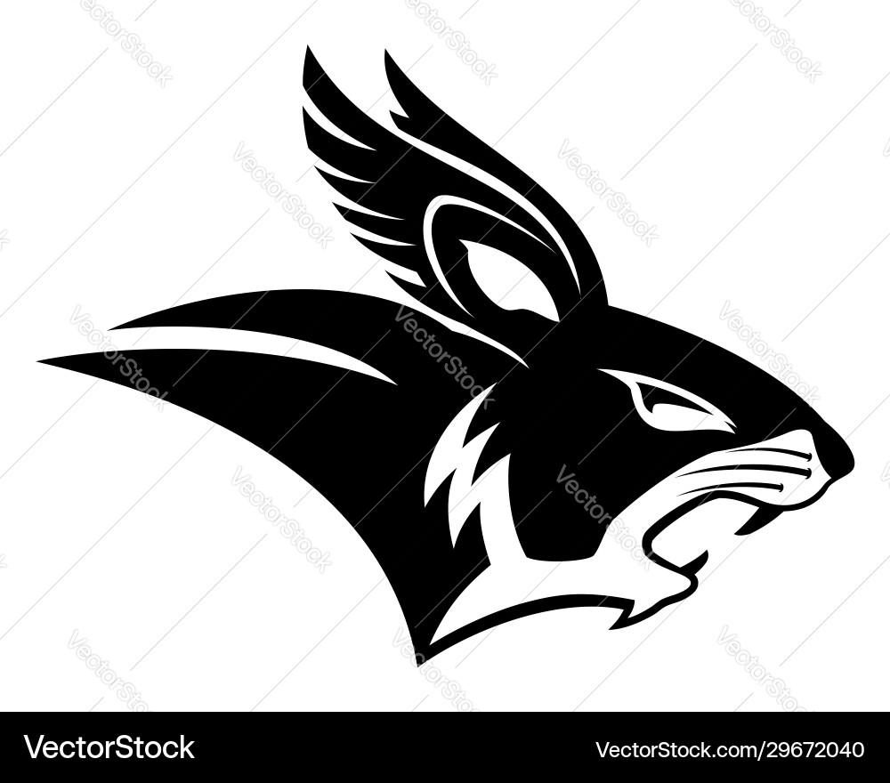 Black Squirrel Emblem Vector Image