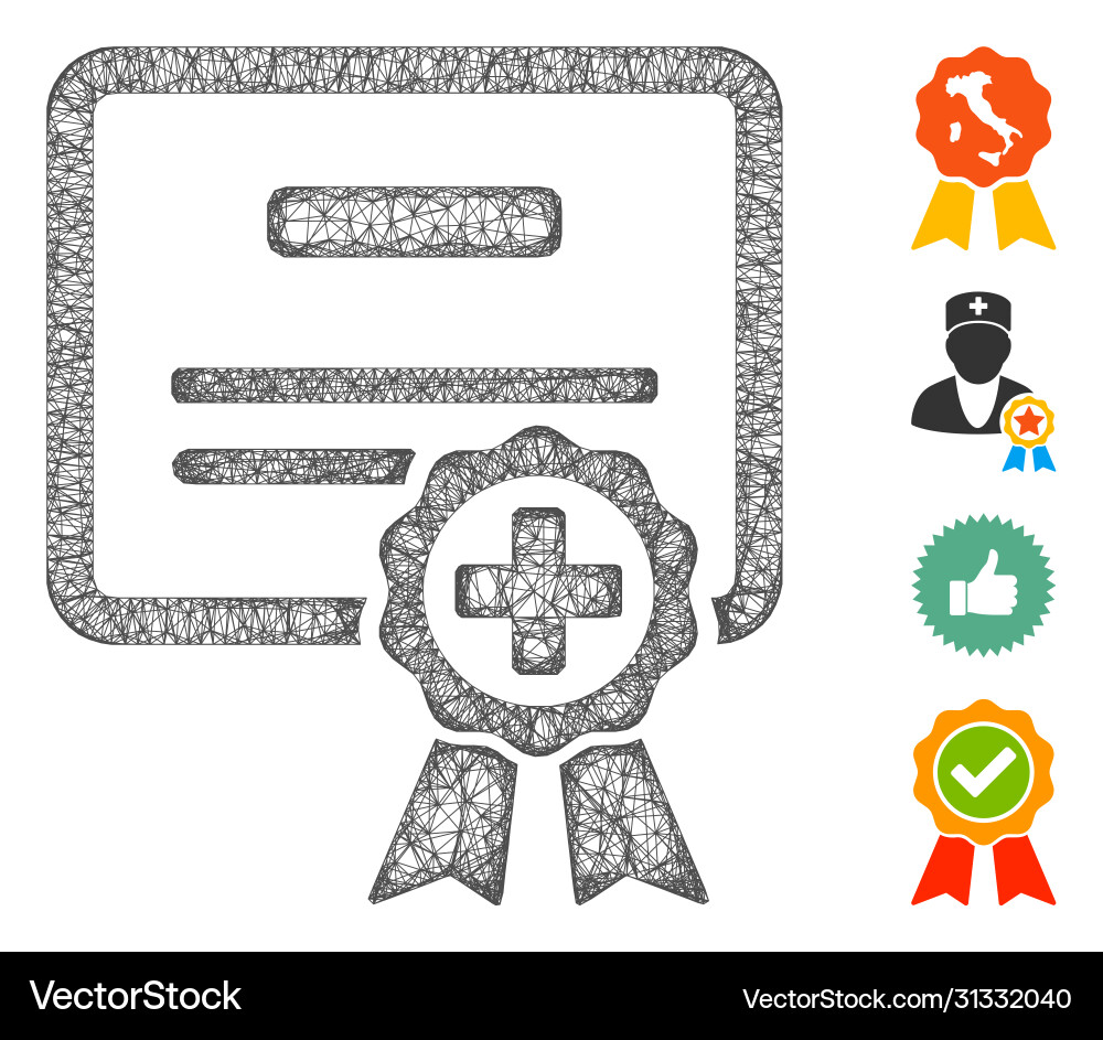 Certification web mesh Certification web mesh vector image