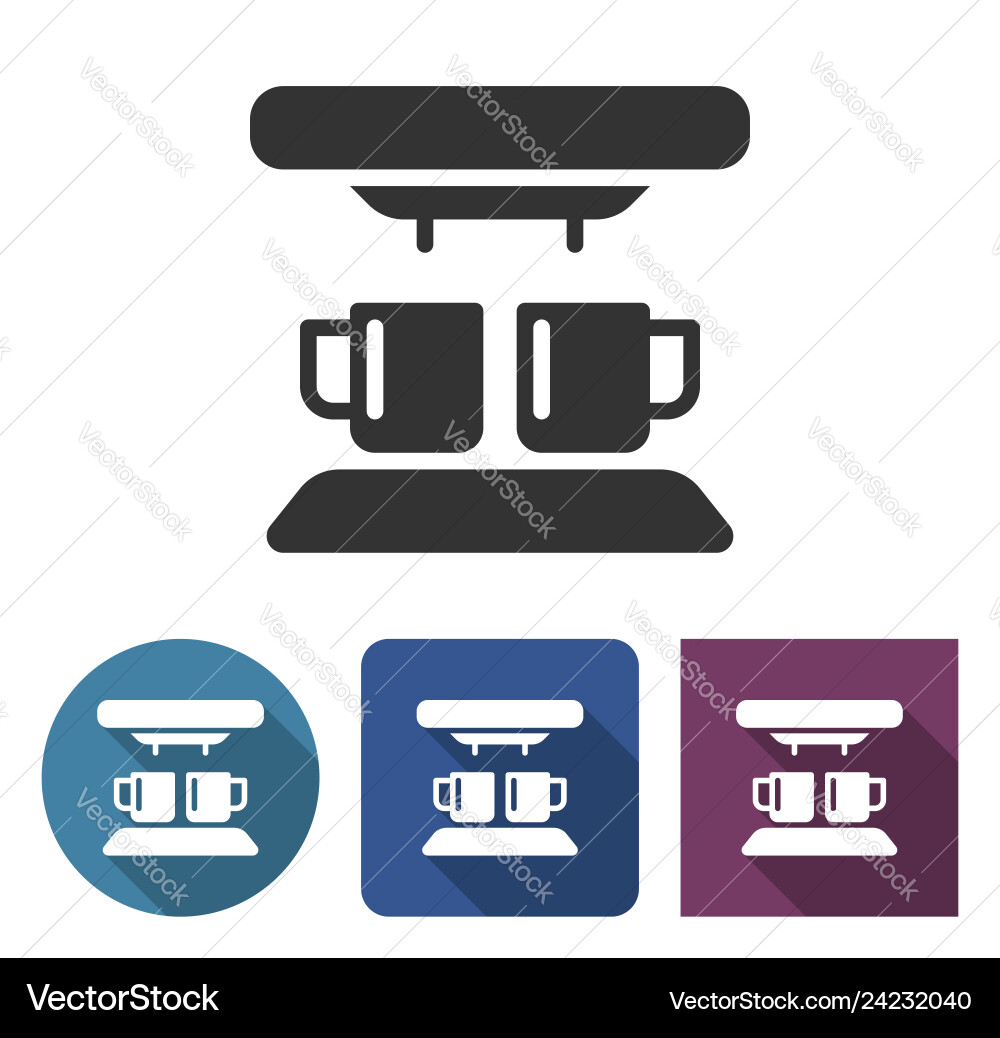 Coffee machine icon in different variants Coffee machine icon in different variants vector image