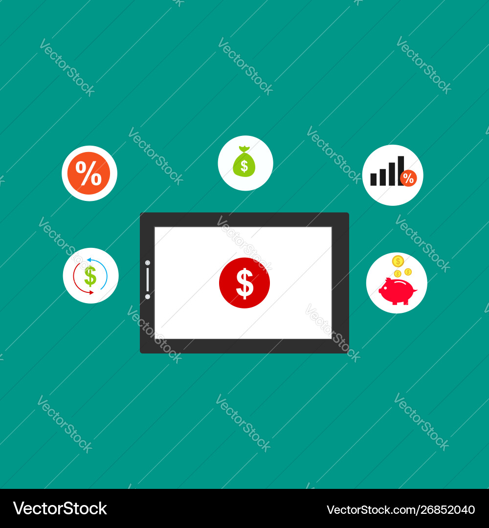 Concept online and mobile payments for web page Concept online and mobile payments for web page vector image