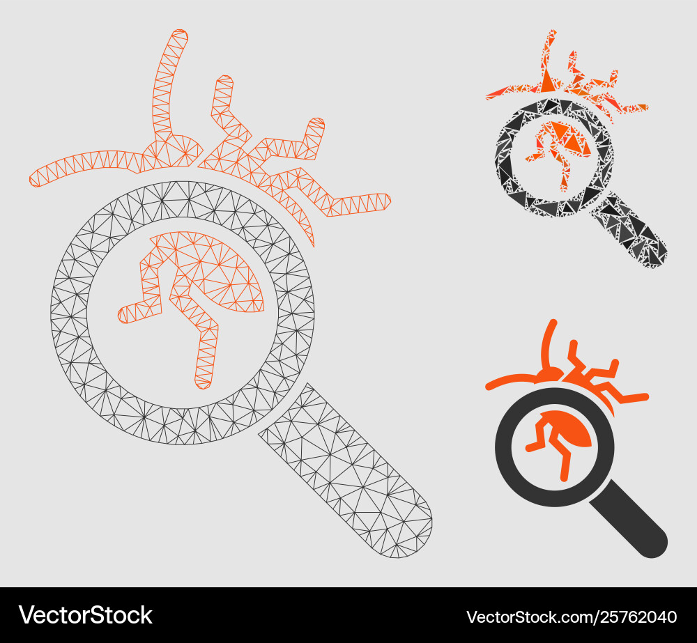 Debugger explorer mesh network model Debugger explorer mesh network model vector image