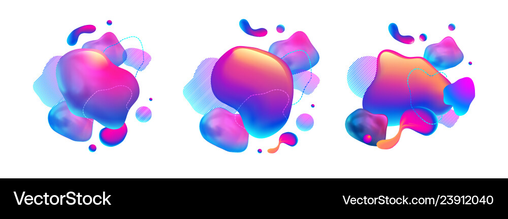 Dynamic Fluid Abstract Background Elements vector image