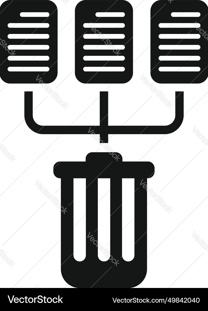 Garbage file content icon simple creative Garbage file content icon simple creative vector image