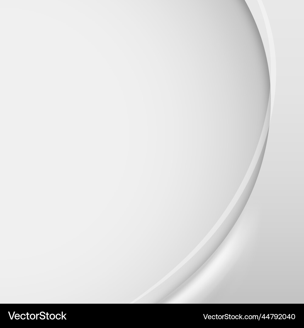 Gray curve frame template vector image