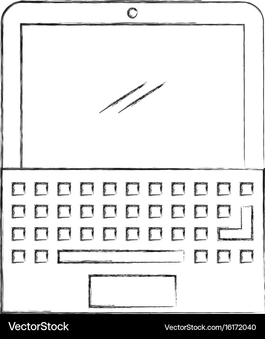 Laptop computer isolated icon vector image