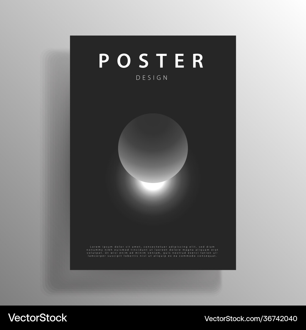 Minimalist abstract monochrome outer space design Minimalist abstract monochrome outer space design vector image