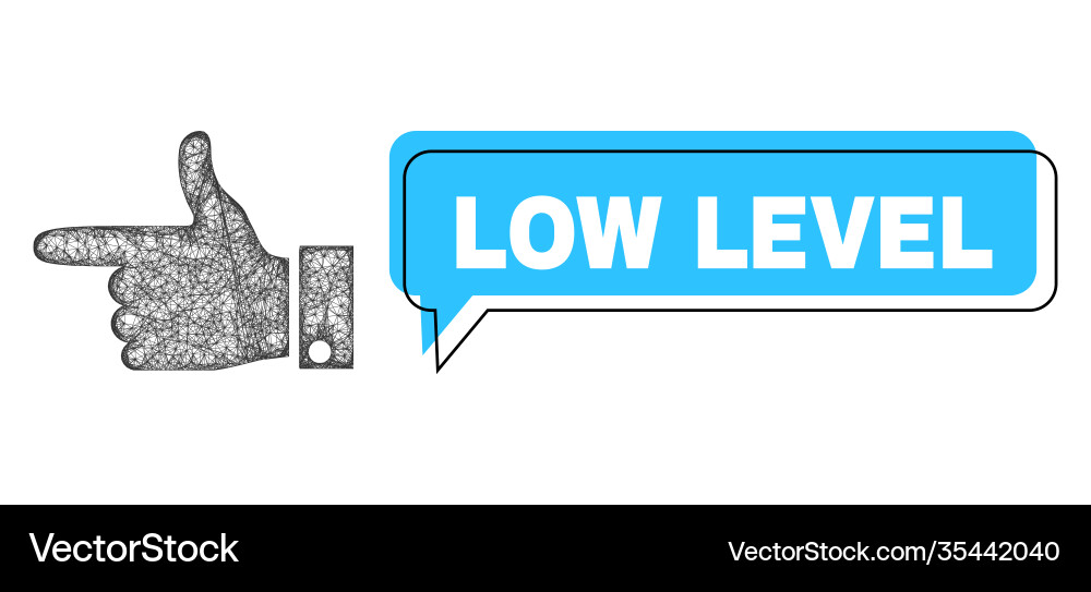 Misplaced low level chat frame and net mesh hand vector image